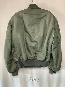 VTG 60s USAF U. S. Air Force MA-1 Reversible Flight Bomber Jacket MM ALPHA Large