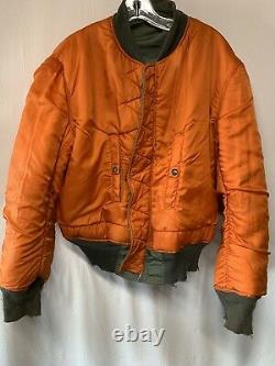 VTG 60s USAF U. S. Air Force MA-1 Reversible Flight Bomber Jacket MM ALPHA Large