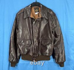 VTG Avirex US ARMY AIR FORCE Type A-2 Leather Flight Jacket 30-1415 Scovill 48