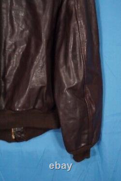 VTG Avirex US ARMY AIR FORCE Type A-2 Leather Flight Jacket 30-1415 Scovill 48