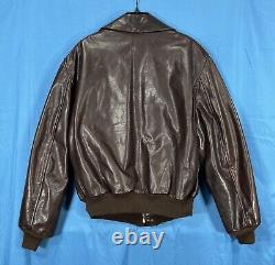 VTG Avirex US ARMY AIR FORCE Type A-2 Leather Flight Jacket 30-1415 Scovill 48