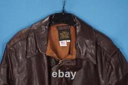 VTG Avirex US ARMY AIR FORCE Type A-2 Leather Flight Jacket 30-1415 Scovill 48