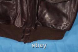 VTG Avirex US ARMY AIR FORCE Type A-2 Leather Flight Jacket 30-1415 Scovill 48