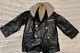 Vintage 1940-50 Kid's Usa Military Leather Jacket With Ww2 Army Air Force Patch