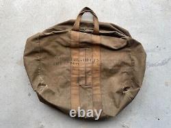 Vintage 1940's WW2 US Army Air Force Aviator Kit Bag 2x Talon Zippers AN6505