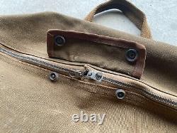 Vintage 1940's WW2 US Army Air Force Aviator Kit Bag 2x Talon Zippers AN6505