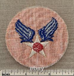Vintage 1940s WWII US UNITED STATES Army Air Force PATCH Reverse Color Badge