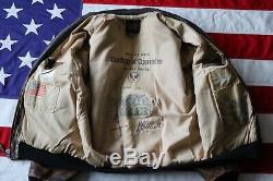 Vintage 1987 Avirex XL Us Army Air Force A-2 Leather Flight Bomber Coat Jacket