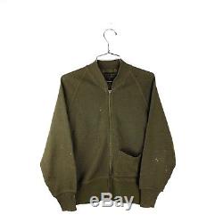 Vintage 30s C2 Army Air Force Cardigan Sweater Jacket Wool Zip WWII Sz 40 Medium