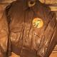 Vintage 40's Us Army Air Force A-2 Military Leather Outerwear Flight Jacket 42