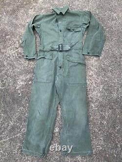 Vintage 40s 30s WWII Herringbone HBT 13 Star Army Military Air Force Flight Suit