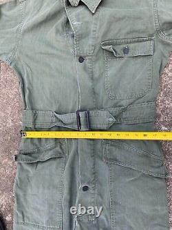 Vintage 40s 30s WWII Herringbone HBT 13 Star Army Military Air Force Flight Suit