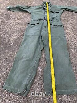 Vintage 40s 30s WWII Herringbone HBT 13 Star Army Military Air Force Flight Suit