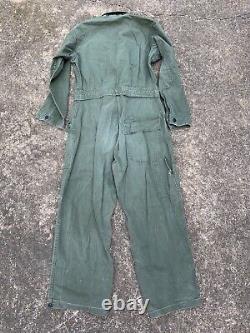 Vintage 40s 30s WWII Herringbone HBT 13 Star Army Military Air Force Flight Suit