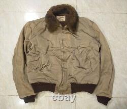 Vintage 50s Sportclad US Air Force B-15 Style Pile Fur Liner Bomber Jacket Sz M