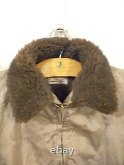 Vintage 50s Sportclad US Air Force B-15 Style Pile Fur Liner Bomber Jacket Sz M