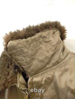 Vintage 50s Sportclad US Air Force B-15 Style Pile Fur Liner Bomber Jacket Sz M