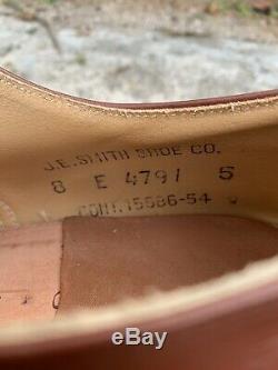 Vintage 50s US Army Air Force Shoes JE Smith Shoe Co 100% AUTHENTIC 8E