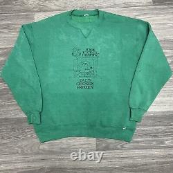 Vintage 70s Russell Athletic Sweatshirt Crewneck Men M Green Army Air Force RARE