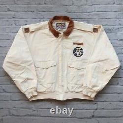 Vintage 90s Avirex USAAF US Army Air Force Flight Jacket Bomber XL Leather