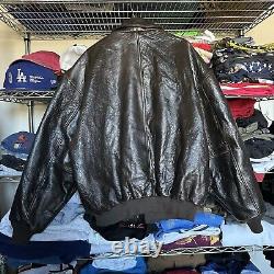 Vintage AVIREX TYPE A-2 Leather Flight Jacket US Military Air Force Large Brown