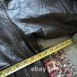 Vintage AVIREX TYPE A-2 Leather Flight Jacket US Military Air Force Large Brown