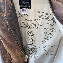 Vintage AVIREX Type G-2 US Army Air-force Bomber Utility Leather Vest Size S USA