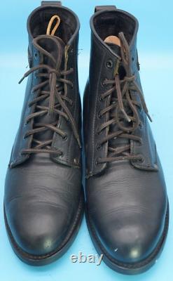 Vintage AVIREX US Army Air Force Type B-3 lace up black Ankle boots 1970s