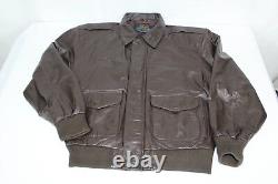 Vintage American Born Type A2 L Large Flight Bomber Army Air Force Brown Leather