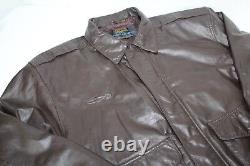 Vintage American Born Type A2 L Large Flight Bomber Army Air Force Brown Leather