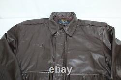 Vintage American Born Type A2 L Large Flight Bomber Army Air Force Brown Leather