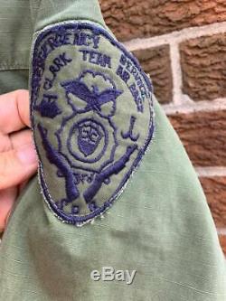 Vintage Army K-9 Corps Custom Embroidered Shirt with Patches Clark Air Force Base