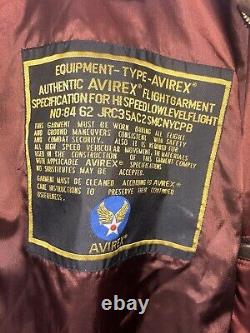 Vintage Avirex Type A-2 Leather Bomber Jacket Size Medium US Army Air Forces