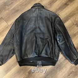 Vintage Avirex Type A-2 US Army Air Force Brown Leather Jacket XL