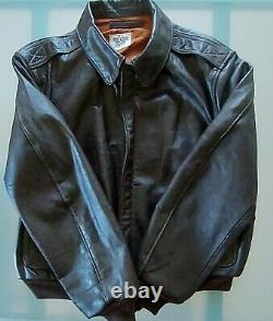 Vintage Avirex Type A-2 US Army Air Force Leather Flight 80's Bomber Jacket