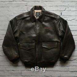 Vintage Avirex Type A-2 US Army Air Forces Leather Flight Jacket Size S