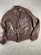 Vintage Avirex Type A-2 Usaaf Us Army Air Force Brown Leather Flight Jacket 38