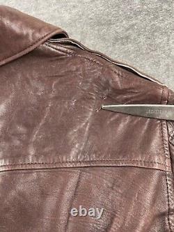 Vintage Avirex Type A-2 USAAF US Army Air Force Brown Leather Flight Jacket 38