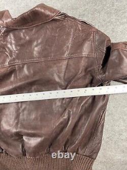 Vintage Avirex Type A-2 USAAF US Army Air Force Brown Leather Flight Jacket 38