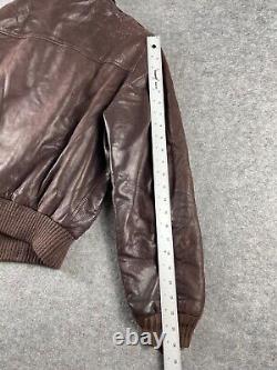 Vintage Avirex Type A-2 USAAF US Army Air Force Brown Leather Flight Jacket 38