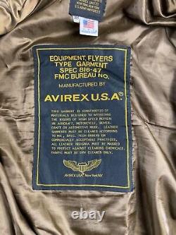 Vintage Avirex Type A-2 USAAF US Army Air Force Brown Leather Flight Jacket 38