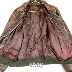 Vintage Avirex Type B-15 US Army Air Forces Leather Flight Jacket Medium Brown