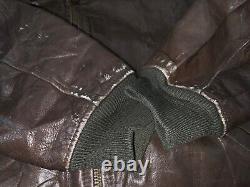 Vintage Avirex Type B-15 US Army Air Forces Leather Flight Jacket Medium Brown