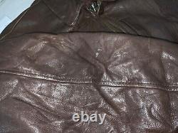 Vintage Avirex Type B-15 US Army Air Forces Leather Flight Jacket Medium Brown