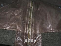 Vintage Avirex Type B-15 US Army Air Forces Leather Flight Jacket Medium Brown