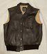 Vintage Avirex Type B-9 Leather Vest Size L Us Army Air Force Bomber Korea