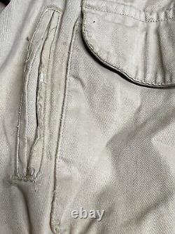 Vintage Avirex US Army Air Forces A-2 Distressed Bomber Jacket Tan Mens Size L