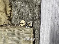 Vintage Avirex US Army Air Forces A-2 Distressed Bomber Jacket Tan Mens Size L