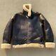 Vintage B-3 B3 Air Force Army Shearling Sherpa Leather Bomber Flight Jacket Usa