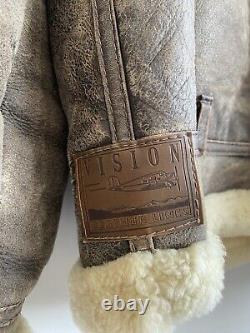 Vintage Echt Lammfell Type B-3 US Army Air Force Lambs Shearling Coat Size 54